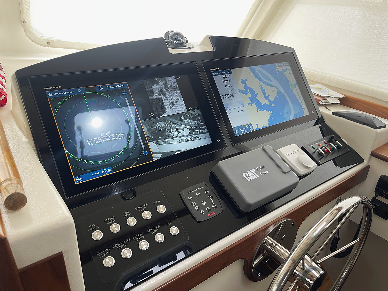 Electronics & Custom Dash Panels: a job by Evolution Marine Electronics
