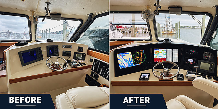 Electronics & Custom Dash Panels: a job by Evolution Marine Electronics