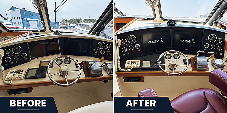 Electronics & Custom Dash Panels: a job by Evolution Marine Electronics