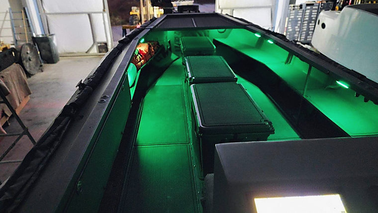 Lighting: a job by Evolution Marine Electronics