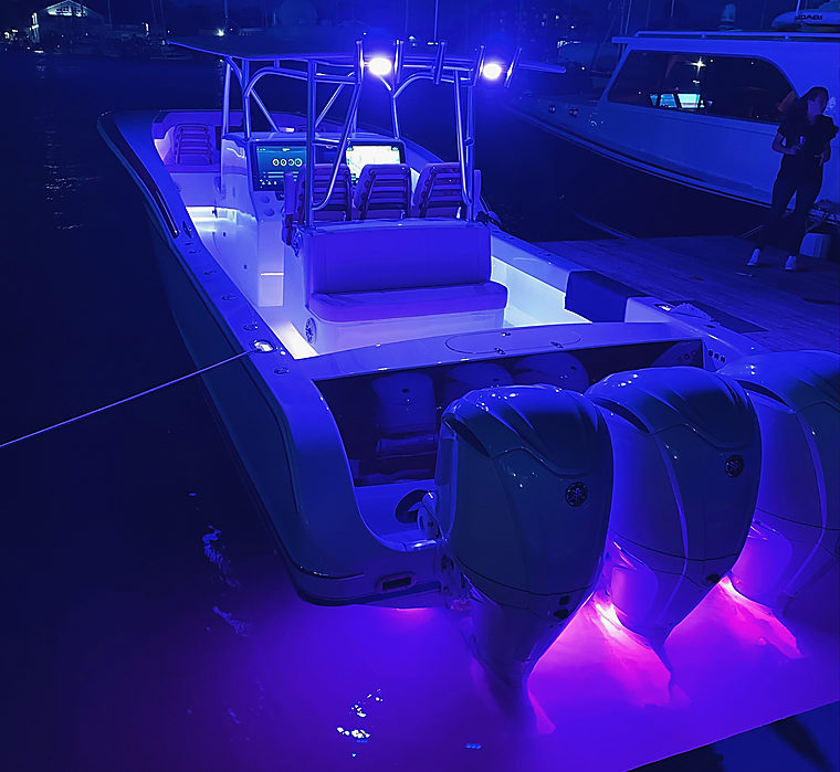Lighting: a job by Evolution Marine Electronics