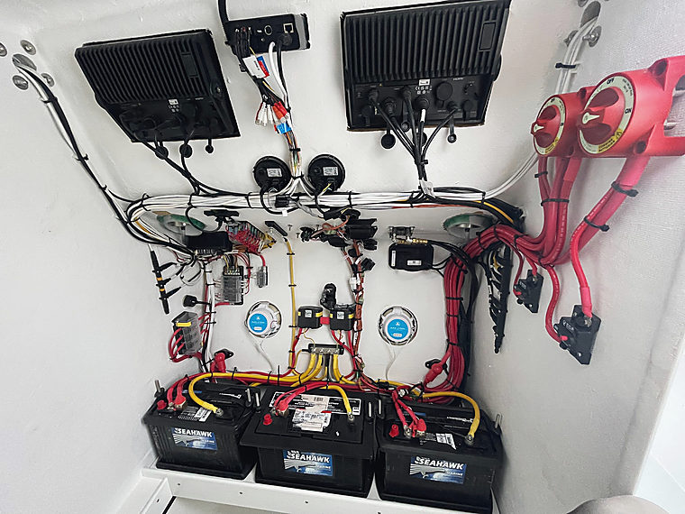 Wiring: a job by Evolution Marine Electronics